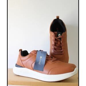 FitVille Marca Brown Vegan‎ Leather Sneakers | Size 11.5W